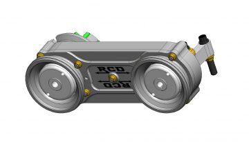 RCD Angled Dual Hemi- 440- TFX   Front Magneto Drive  (mag drive)  angle to clear the Heads